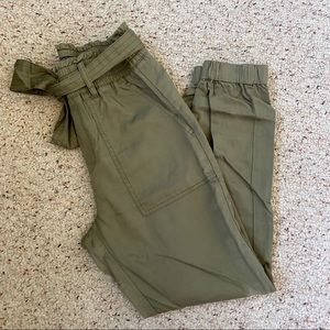 Green Joggers with Belt